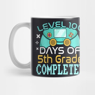 100Th Day Completed 5Th Grade Gamer Happy 100 Days Of School Mug